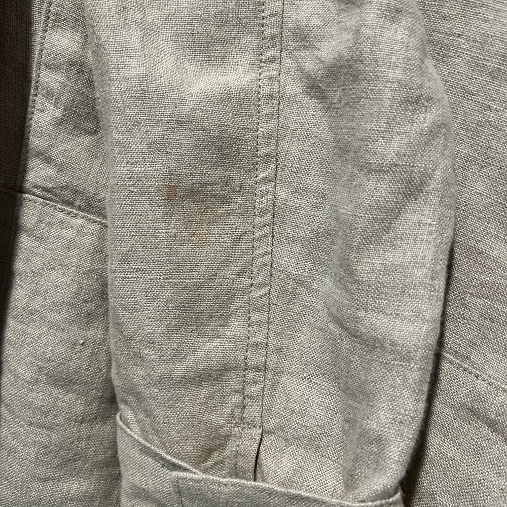 Linen Cargo Shirt Jacket - Picture 7 of 9
